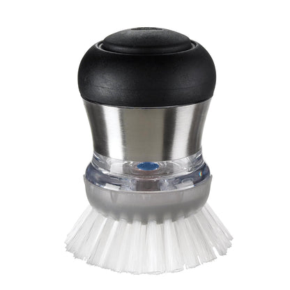 OXO Steel - Cepillo para Polvo dispensador de jabón, Palm Cepillo, Stainless, 2-3/4" diam. x 4" h, 1