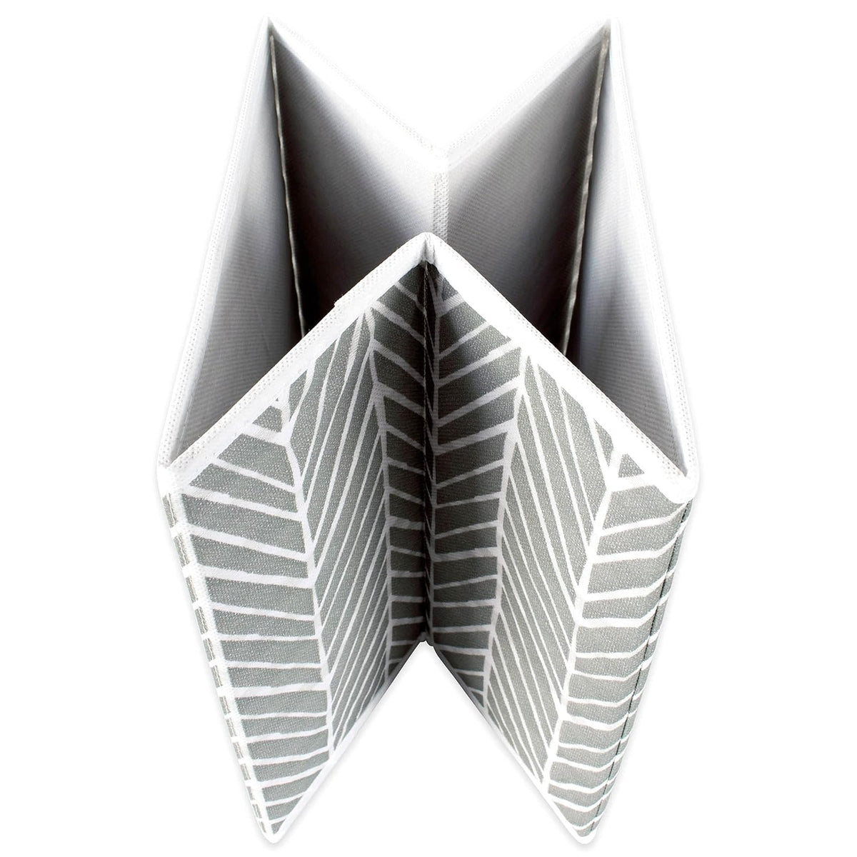 DII cajas de almacenamiento de tela para guardería, oficinas, y organización del hogar, Gris, 13" Large - Set of 2, 1, 1