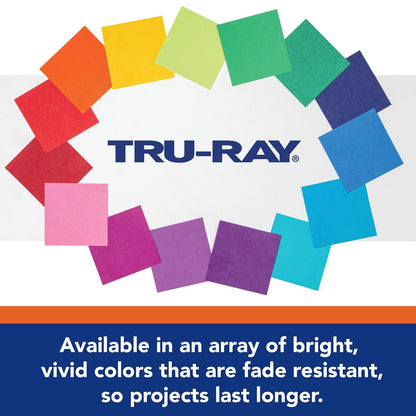 Tru-Ray P103031, 10 colores clásicos, 9 x 12 pulgadas, 50 hojas