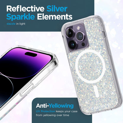 Case-Mate iPhone 14 Pro Case - Twinkle Stardust [10FT Drop Protection] [Compatible with MagSafe] Magnetic Cover with Cute Bling Sparkle for iPhone 14 Pro 6.1", Anti-Scratch, Shock Absorbent, Slim Fit