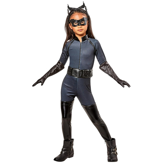 Batman Dark Knight Rises Disfraz de Catwoman de lujo para niños, grande