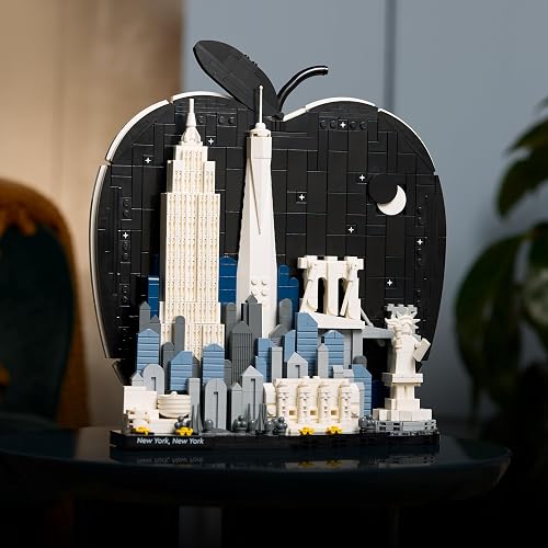 Lego Architecture Ciudad de Nueva York: La Gran Manzana – Set con la Estatua de la Libertad – Objeto de Decoración para Mayores de 18 Años – Idea de Regalo para Viajeros – 21066