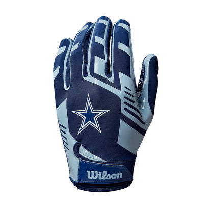 Wilson NFL Guantes Receptores de Fútbol Americano - Vaqueros de Dallas - Adulto