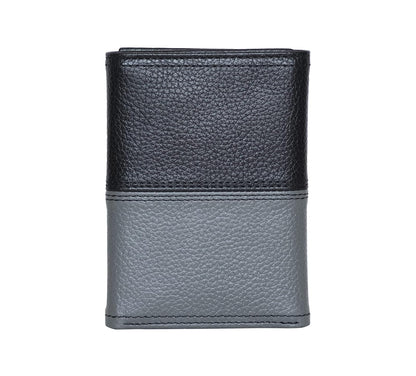 Nautica - portafolios clásica de piel triple RFID para hombre (disponible en grano liso o guijarro)