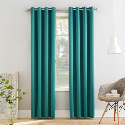 Sun Zero Barrow Cortina para Ahorro de Energía con Ojales - 137.2An x 160Al cm (1 Paneles) - Marine