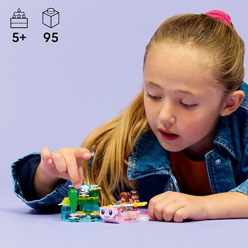 LEGO Friends Aventuras en el Barco-Ajolote – 1 Minipersonaje, 1 Micropersonaje, 2 Ajolotes de Juguete – Juego Simbólico con Minibarco y Chalecos Salvavidas – Desde 5 Años – 42681