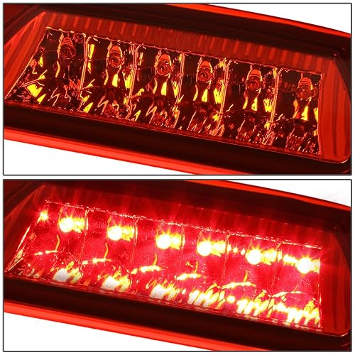 DNA Motoring Luz de Freno LED de Tercera Cola, Rojo, 3BL-JLIR02-LED-RD [compatible con Jeep Liberty 02-07]