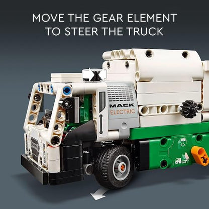 LEGO® Technic™ Camión de Residuos Mack® LR Electric; carros para niños y Trailers de Juguete de colección con Partes Que se mueven y diseño Realista Inspirado en un camión de residuos eléctrico 42167