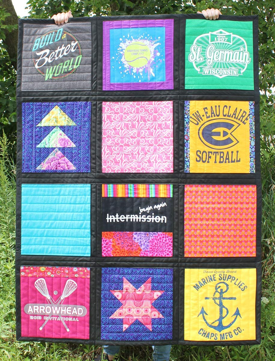 June Tailor Kit de edredón Reversible para Camisetas - Cinta Negra