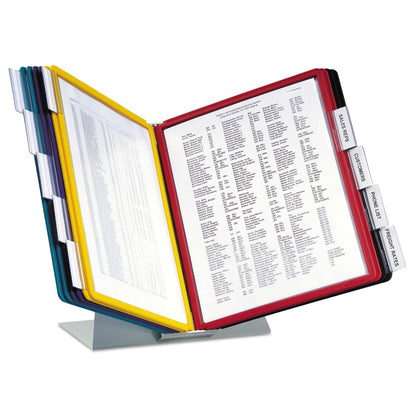 Durable Vario 10-panel Antimicrobial surface-protected pared sistema de referencia, gris (535710), Sistema de escritorio, 10-Panel Assorted