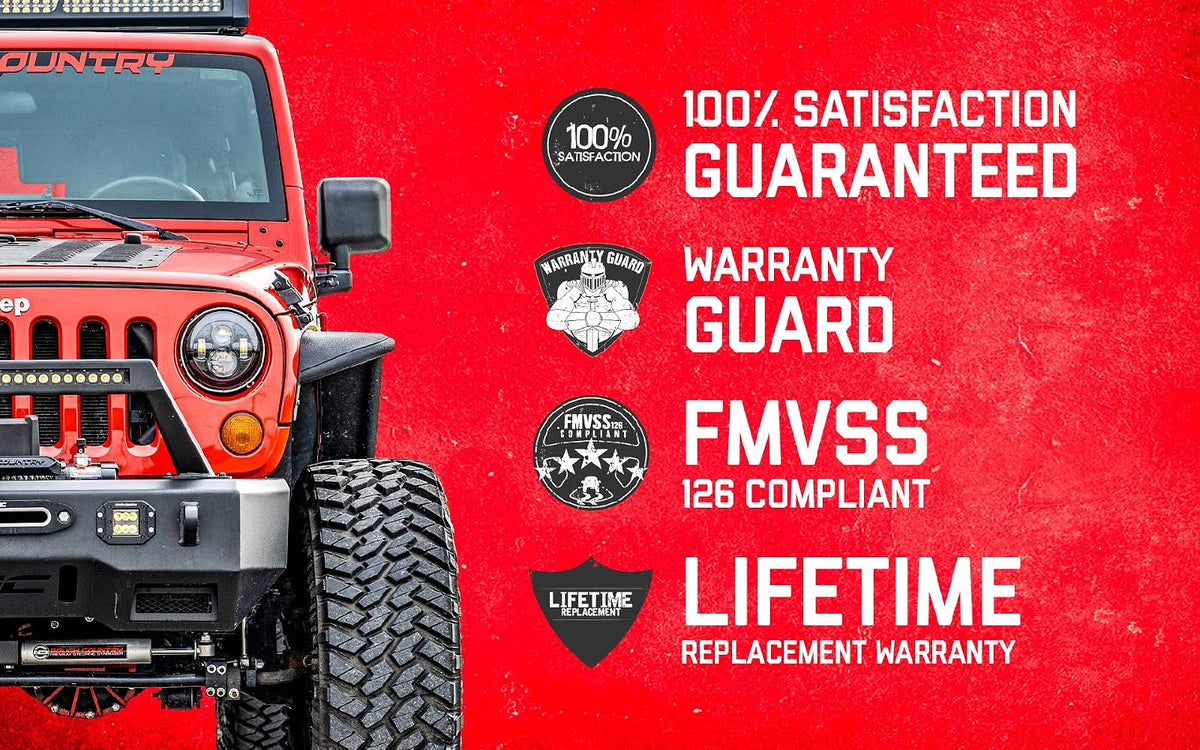 Rough Country Kit de cambio de brazo de control delantero para Jeep Wrangler JK 2007-2018 | Elevación de 3.5-4 pulgadas | 110600