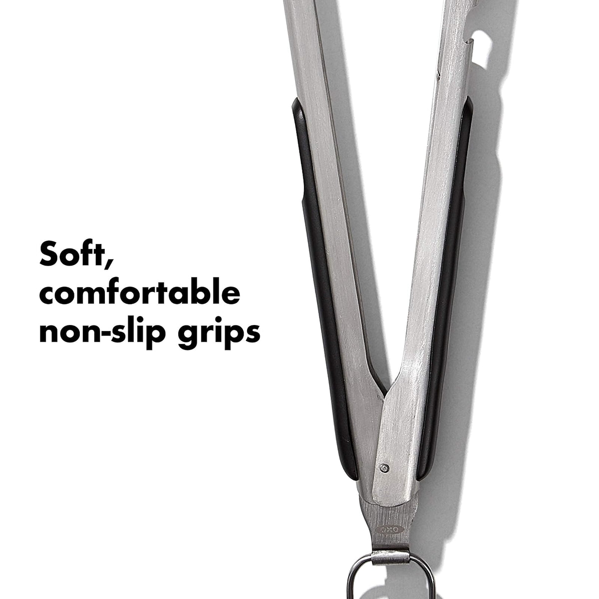 OXO Good Grips - Herramientas para asar, pinzas, color negro