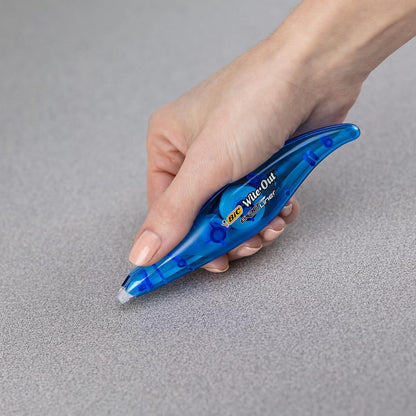 BIC Wite-Out - Cinta correctora de líneas exactas, color blanco, 4 unidades