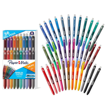 Paper Mate InkJoy - Bolígrafos de gel, punta media (0,7 mm), surtido de 36 unidades