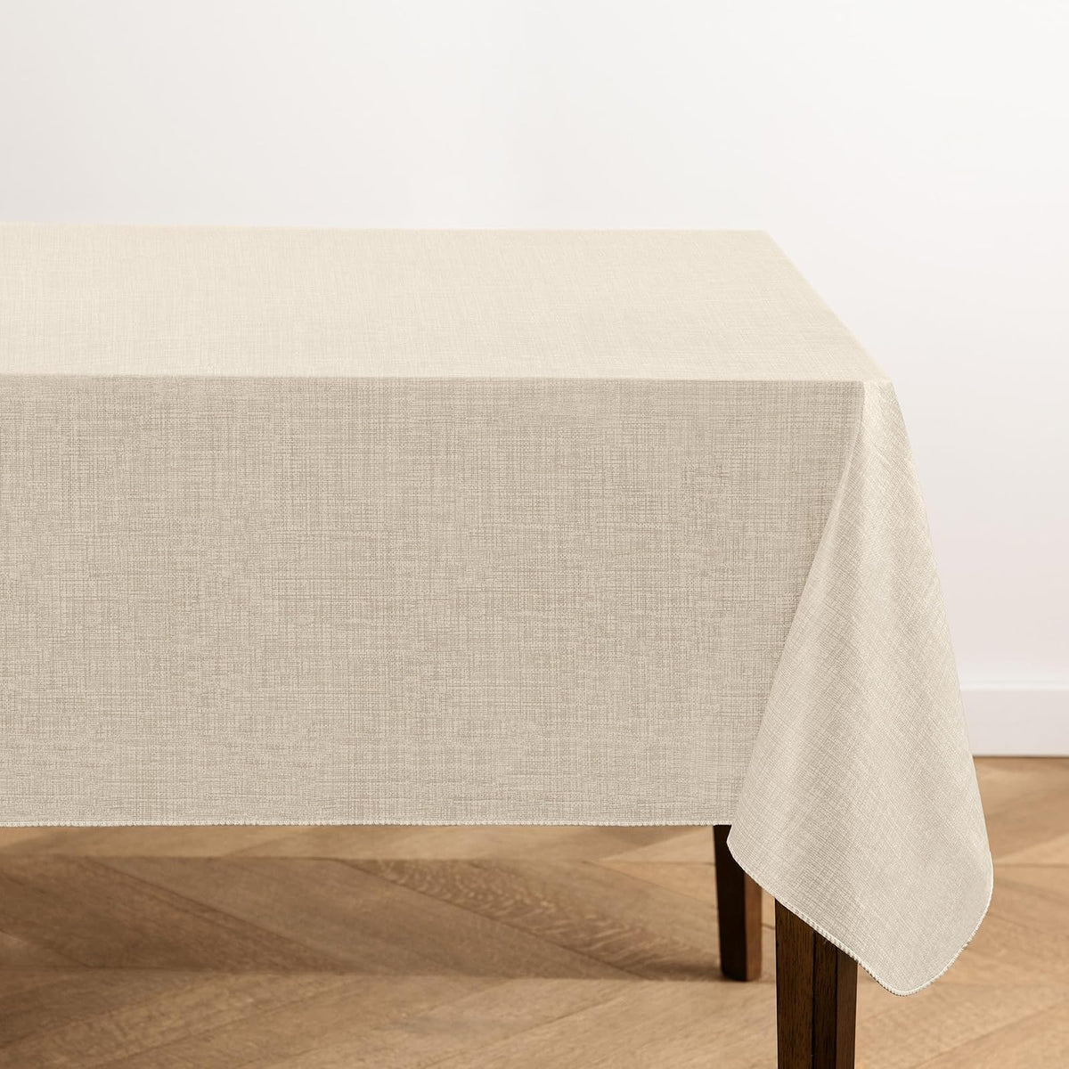 Elrene Home Fashions Mantel de Vinilo Monterey Resistente al Agua - Marfil - 177.8 x 132.1 cm (Rectangular)