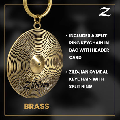 Zildjian - Llavero de platillo de latón, Latón, 2"