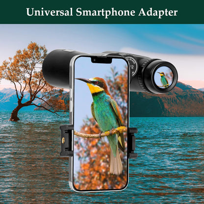 Adorrgon Prismáticos 12x42 HD | Con Adaptador De Teléfono, Trípode Y Adaptador De Trípode, Visión Con Poca Luz, Para Observación De Aves Y Viajes