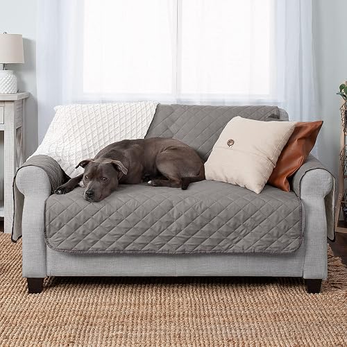 Furhaven Protector de Muebles Reversible Contra Agua para Mascotas, expreso (Espresso/Clay), Sillón de Dos Plazas