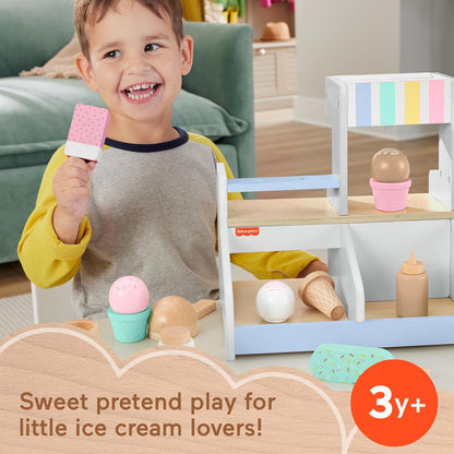 Fisher-Price Juguete para Bebés Set Mi Primera Heladería de Madera para niños de 3 años en adelante