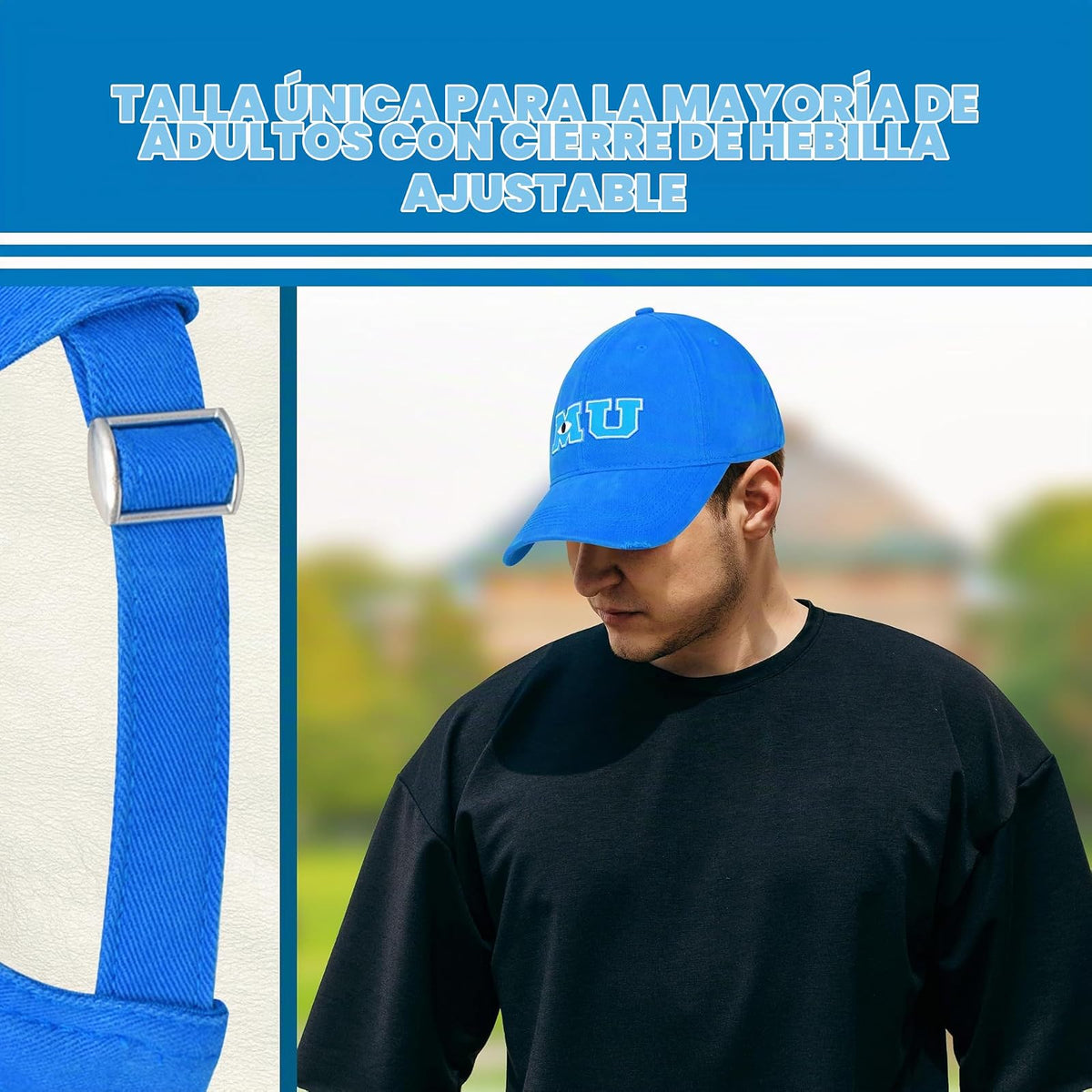 Disney Pixar Monsters Inc Monsters University - Gorra de béisbol Ajustable, para Adultos y jóvenes
