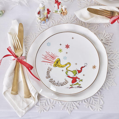 Lenox Set 4 Platos para Ensalada Merry Grinchmas Porcelana Surtidos 20 cm El Grinch