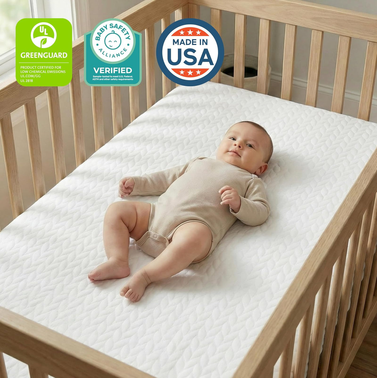 Dream On Me Baby ZZZ 5” Foam Crib & Toddler Bed Mattress
