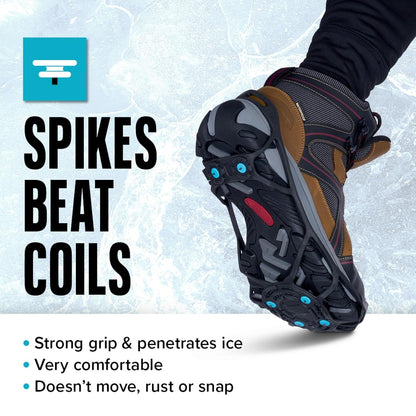 Due North Everyday G3 - Tacos de Hielo para Zapatos y Botas, Puntas de tracción para Hombres y Mujeres para Mejorar el Agarre en la Nieve y el Hielo
