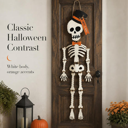 Mud Pie 40060032T - Percha para Puerta de Halloween, 65 Pulgadas, Color Blanco