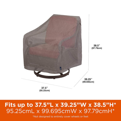 MODERN LEISURE Garrison - Funda giratoria para Silla de Patio, Tela Resistente a la Intemperie, protección de Muebles de Exterior, Perfecta para Patio, terraza y Porche, 37.5 Pulgadas de Largo x 39.2
