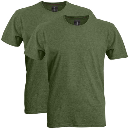 Gildan Softstyle Camiseta de Algodón para Hombre, Estilo G64000 - Heather Military - M