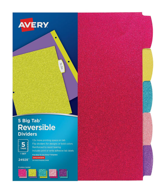 Avery 24928 Separador Plástico Fashion 5 pestañas