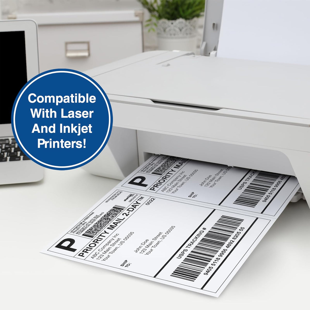 PrintWorks - Papel perforado profesional, 2 partes Perf, 2500 hojas., 2500 Sheets