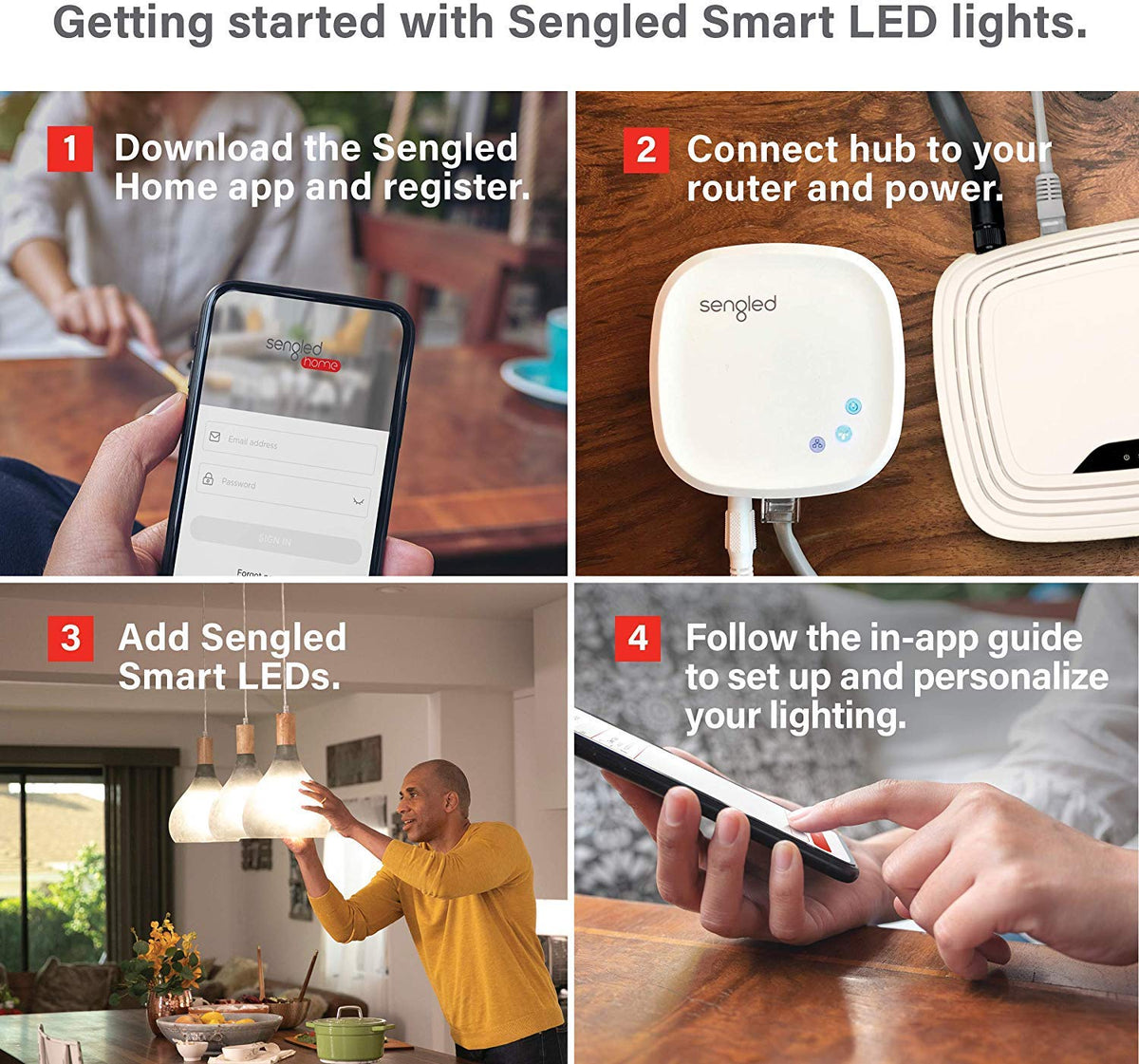Sengled Smart Hub, For Use with Sengled Smart Products, Compatible with Alexa and Google Assistant