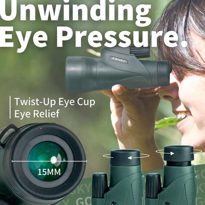 Gosky 12x55 High Definition Monocular Telescope and Quick Smartphone Holder - 2018 Newest Waterproof Monocular -BAK4 Prism for Wildlife Bird Watching Hunting Camping Travelling Wildlife Secenery