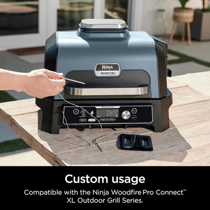 Ninja XSKPROBEXL Woodfire - Termómetro inteligente compatible con la serie OG900, termómetro adicional para controlar múltiples proteínas, parrilla controlada y fumar, incluye caja de almacenamiento