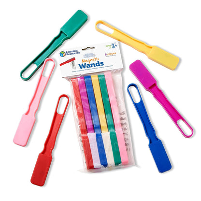 Learning Resources LER0762 Magnetic Wands, Set de 6, 8 In L, Multicolor