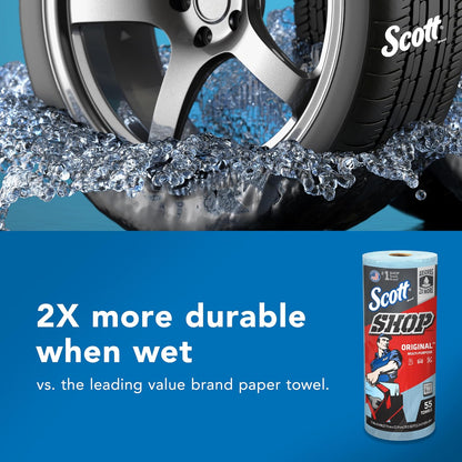 Kimberly-Clark Scott - Toallas para taller, Azul, 12 Rolls