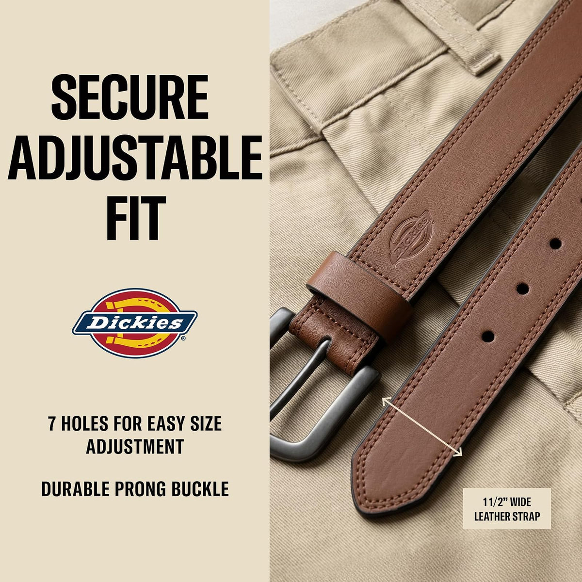 Dickies Cinturón de puntada de dos filas CinturónHombre