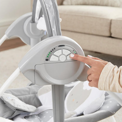 Ingenuity Comfort 2 Go Portable Swing Cuddle Lamb Compact Swing with TrueSpeed