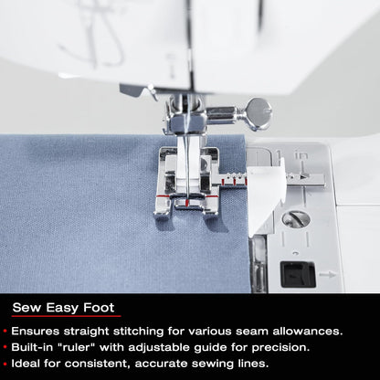 Singer Sewing Machine Presser Foot | Pie de costura superior de precisión, costuras de borde precisas, compatible con el hogar de vástago bajo