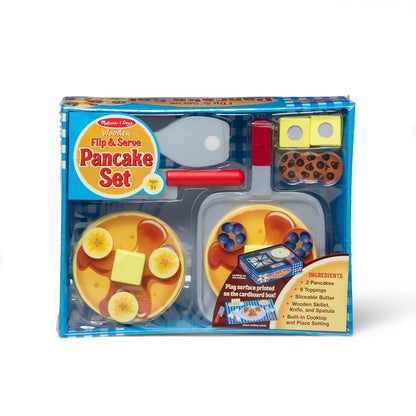 Melissa & Doug Set de panqueques de madera para voltear y servir