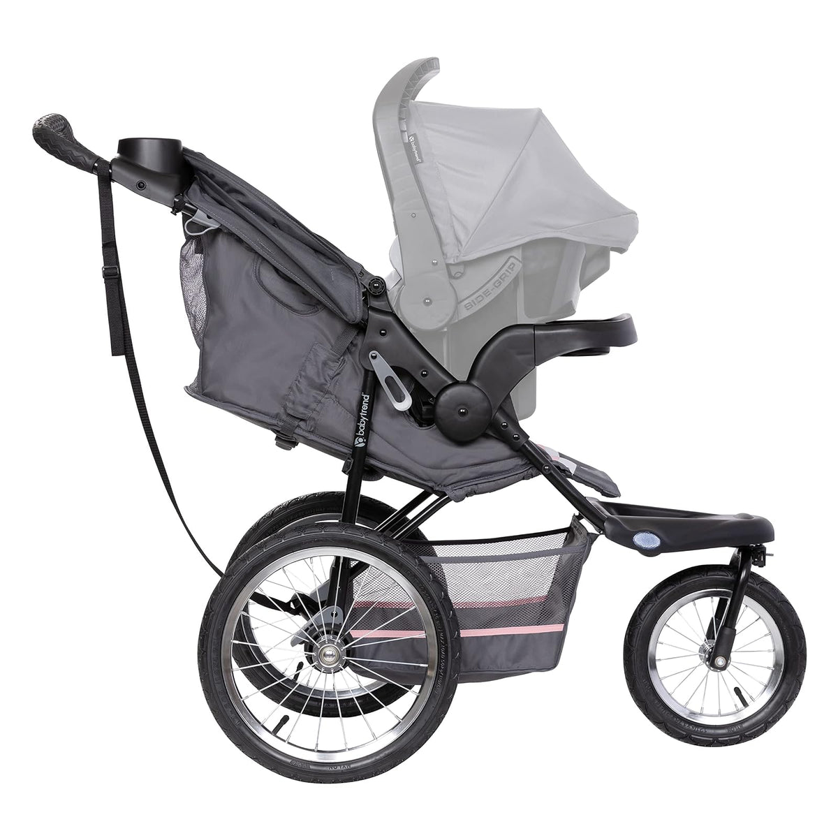 Baby Trend Expedition Jogger Carriola para Todo Terreno con Rueda Frontal Giratoria con Seguro, Asiento Reclinable Acolchado, Dash Pink