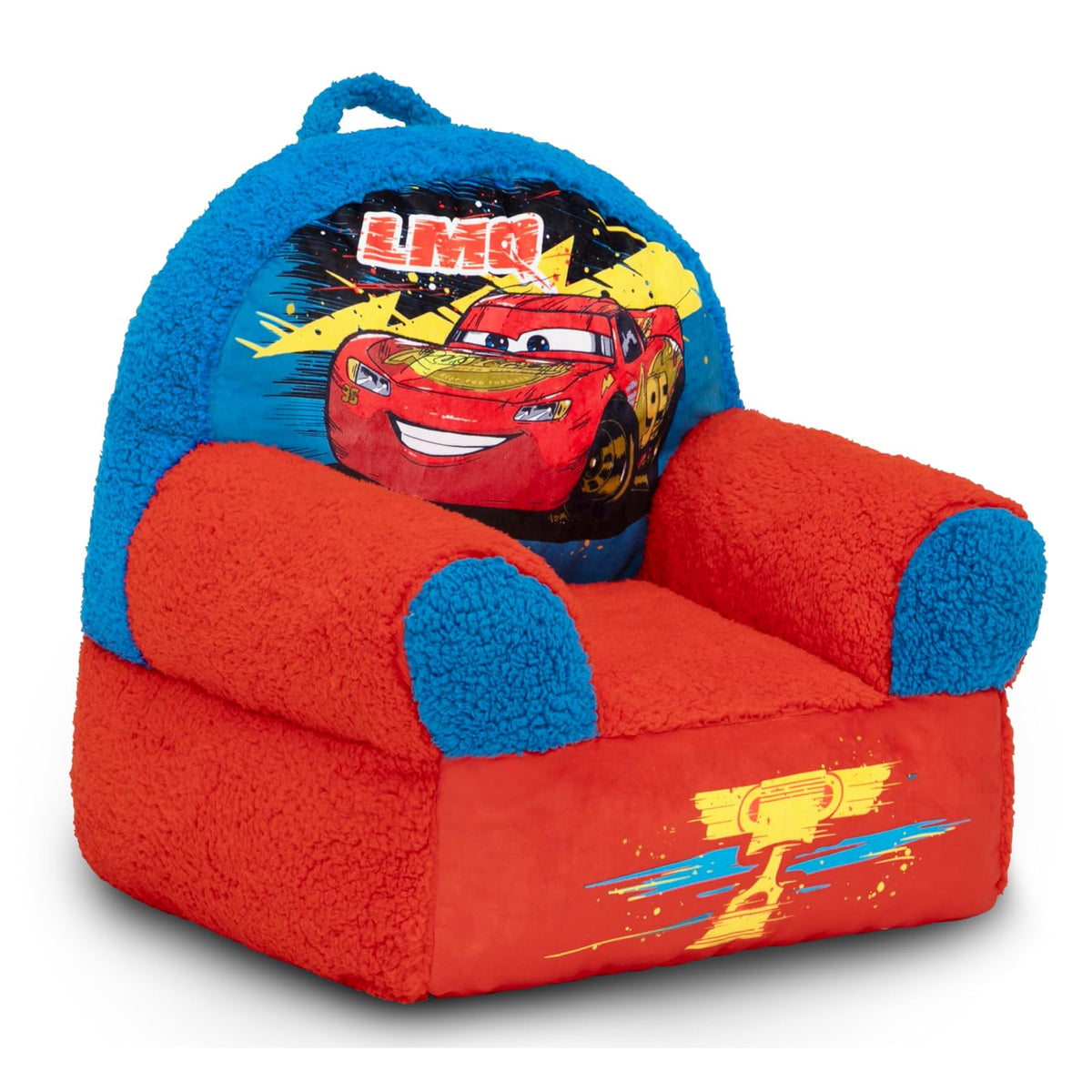 Delta Children Silla Cozee Buddy de Felpa para Niños, con Personajes con Licencia - Automóviles