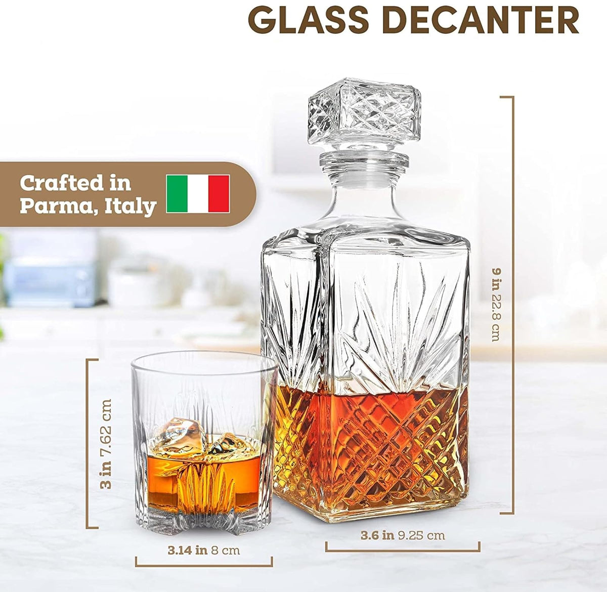 Bormioli Rocco Selecta Decantador con tapón, 956 ml