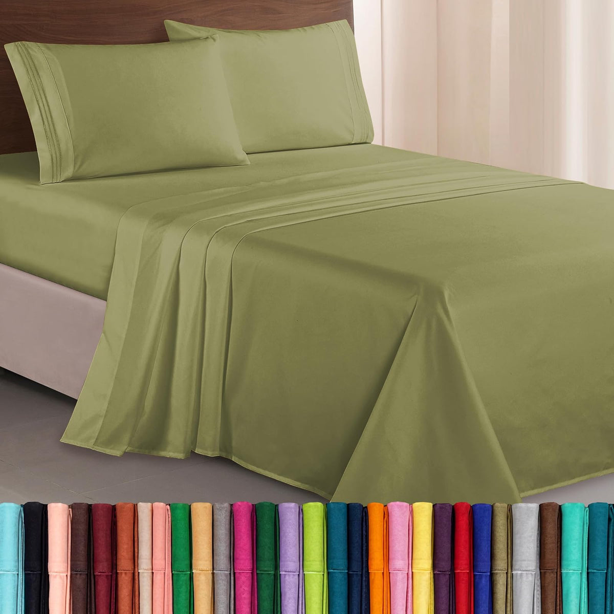 Elegant Comfort Espejo de Piso de Cuerpo Entero Elevens 65 x 22 Pulgadas, Gris - Full - Verde Salvia