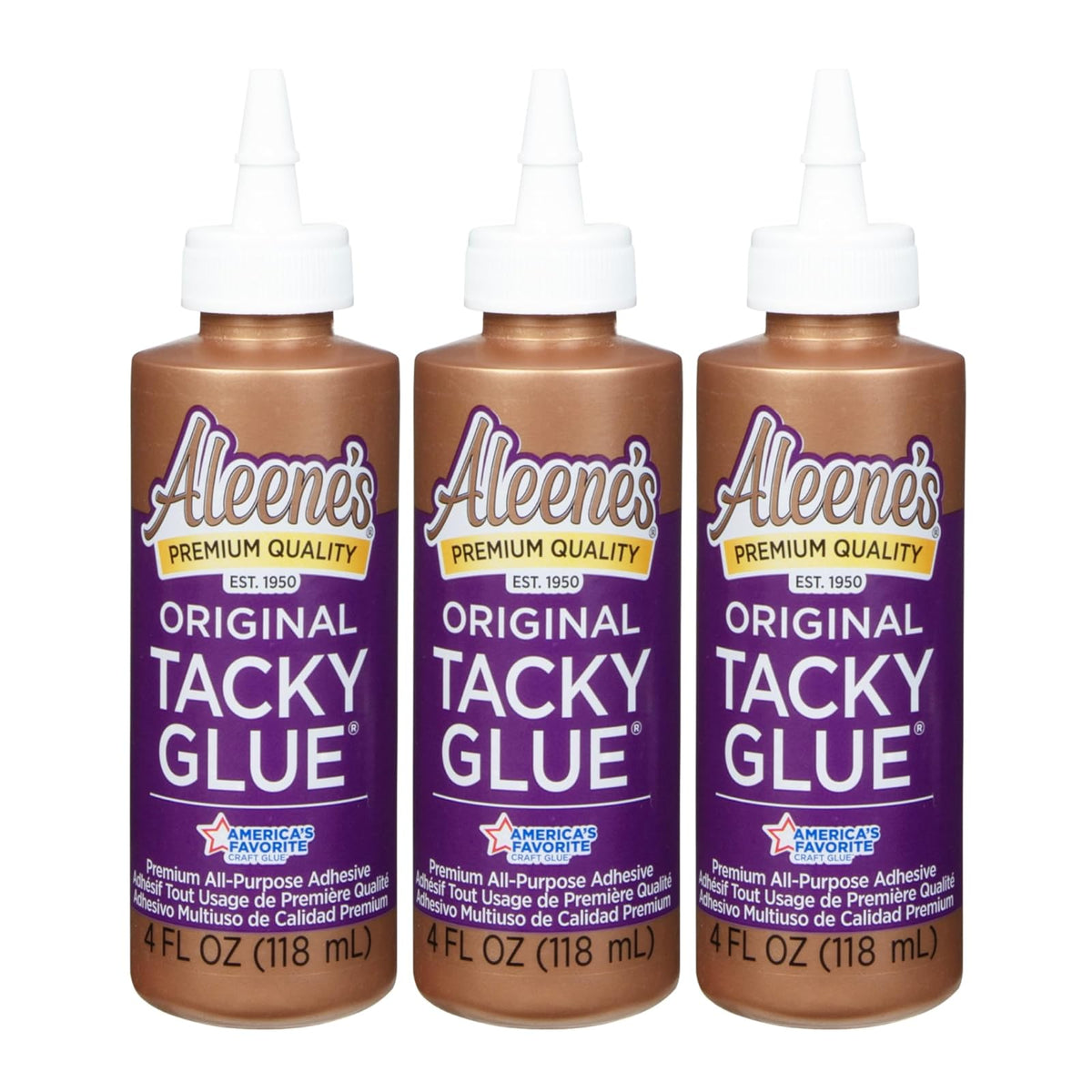 Aleene's Original 3PK Pegamento pegajoso, 4 onzas líquidas, paquete de 3