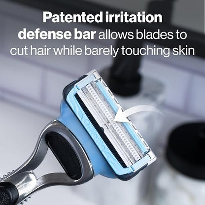 Gillette SkinGuard Men's Razor With Handle + 4 Blade Refills