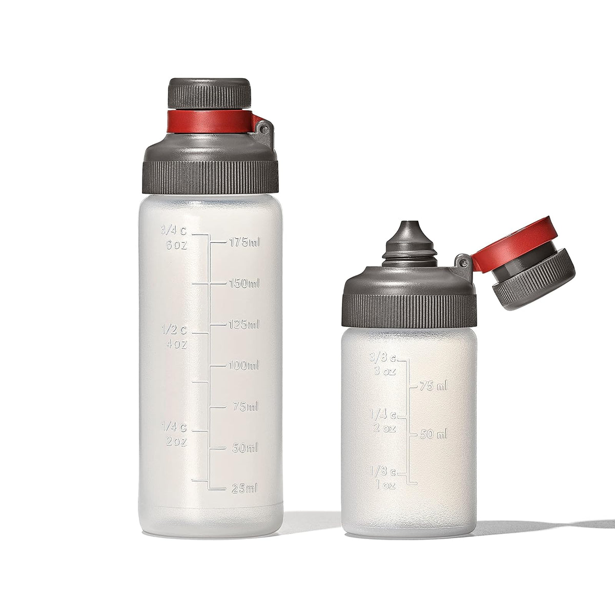 OXO - Juego de botellas exprimidas a prueba de fugas, 3, 6 onzas