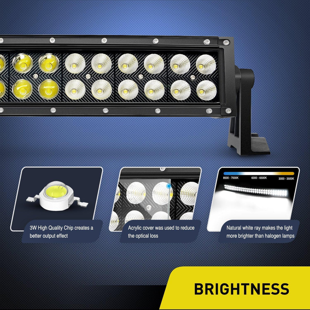 Nilight ZH410 Barra Luz LED Curvada 32" 180W Combo Luces Conducción Todoterreno + Kit Arnés Cableado 16 AWG Negro 2 Años Garantía