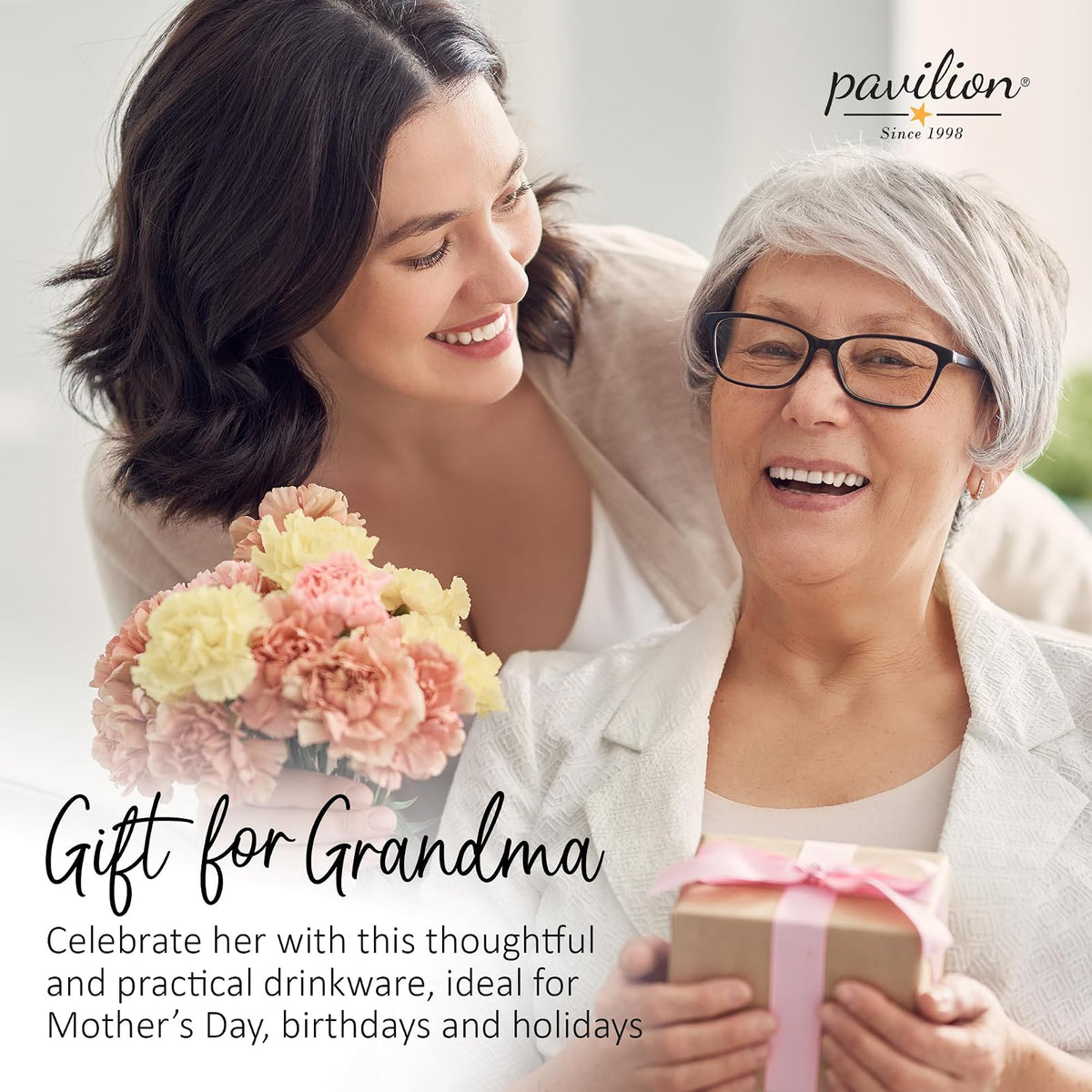 Pavilion Gift Company Taza para abuela, 15 onzas, color crema